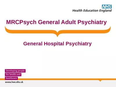 General Adult Hospital Psychiatry General Hospital