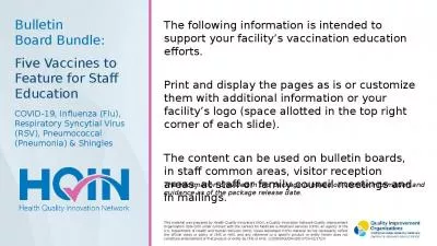 Vaccines Feature Staff Influenza Respiratory Syncytial Virus