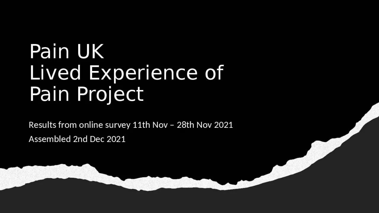 PPT-Lived Experience Assembled Initial November Thursday Summary