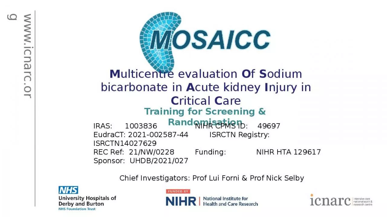 PPT-Multicentre Sodium Acute Injury Critical Screening Registry Sponsor