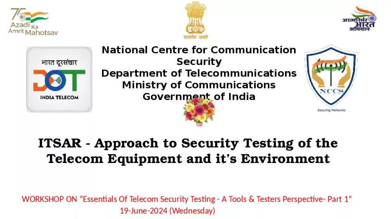 PPT-National Centre Communication Approach Security Testing Telecom