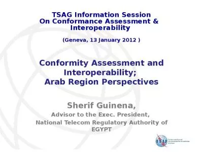 Conformity Assessment Interoperability Region President National