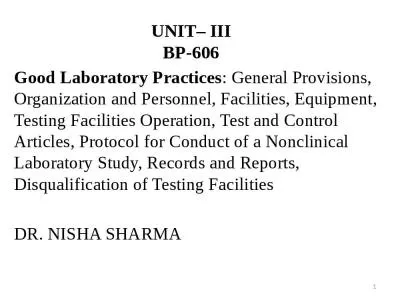 Laboratory Practices General Provisions Organization Personnel