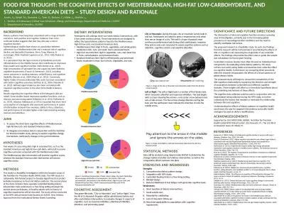 Cognitive Effects Mediterranean Highfat Lowcarbohydrate Standard