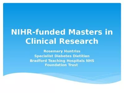 Masters Clinical Diabetes Teaching Hospitals Foundation Trust Advanced