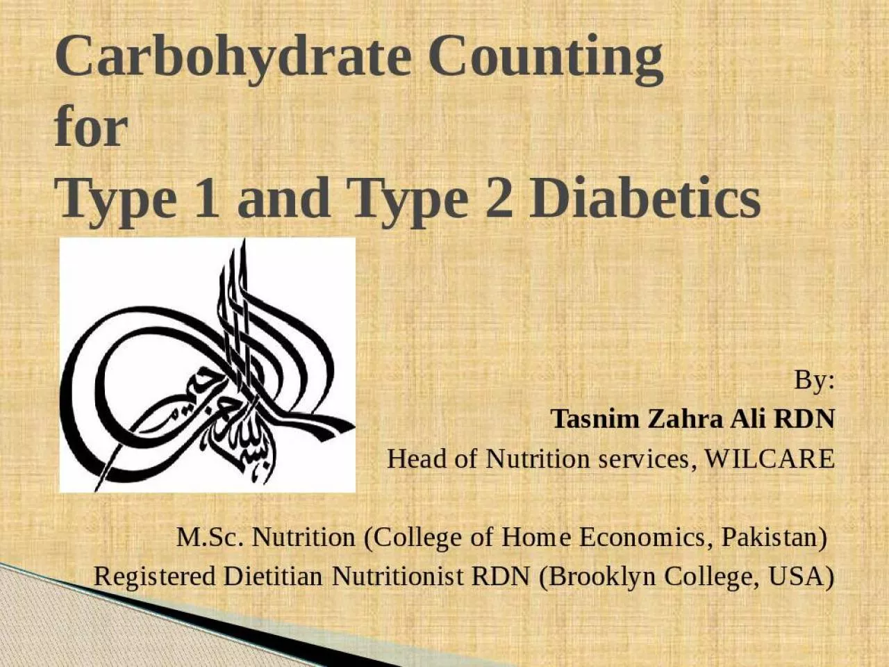 PPT-Zahra Nutrition Nutrition College Economics Pakistan Registered