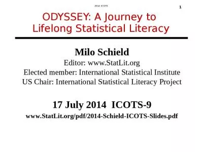 International Statistical Chair International Statistical Literacy