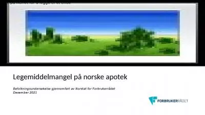 Befolkningsunderskelse Norstat Legemiddelmangel