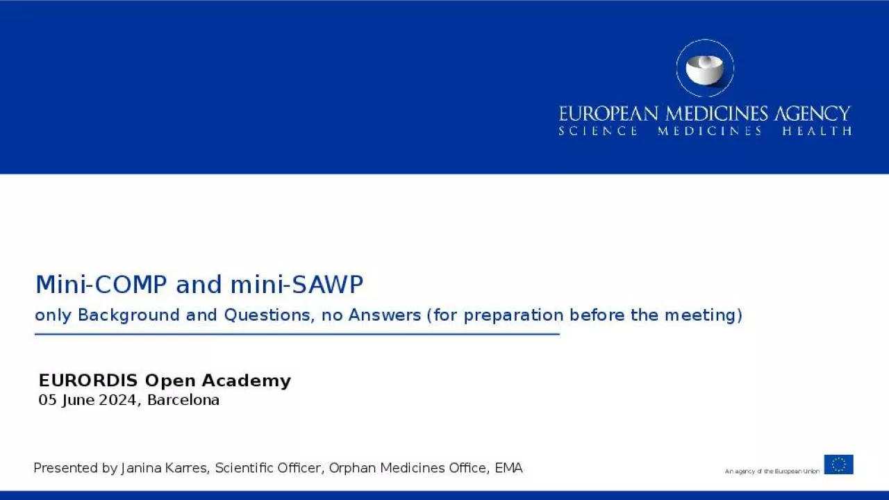 PPT-Background Questions Answers Academy Janina Karres Scientific Officer