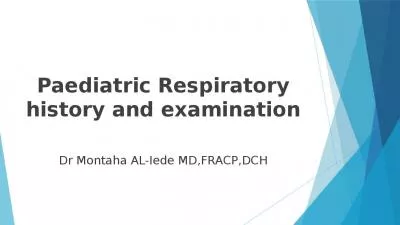 Paediatric Respiratory Montaha Paediatric Respiratory Chief