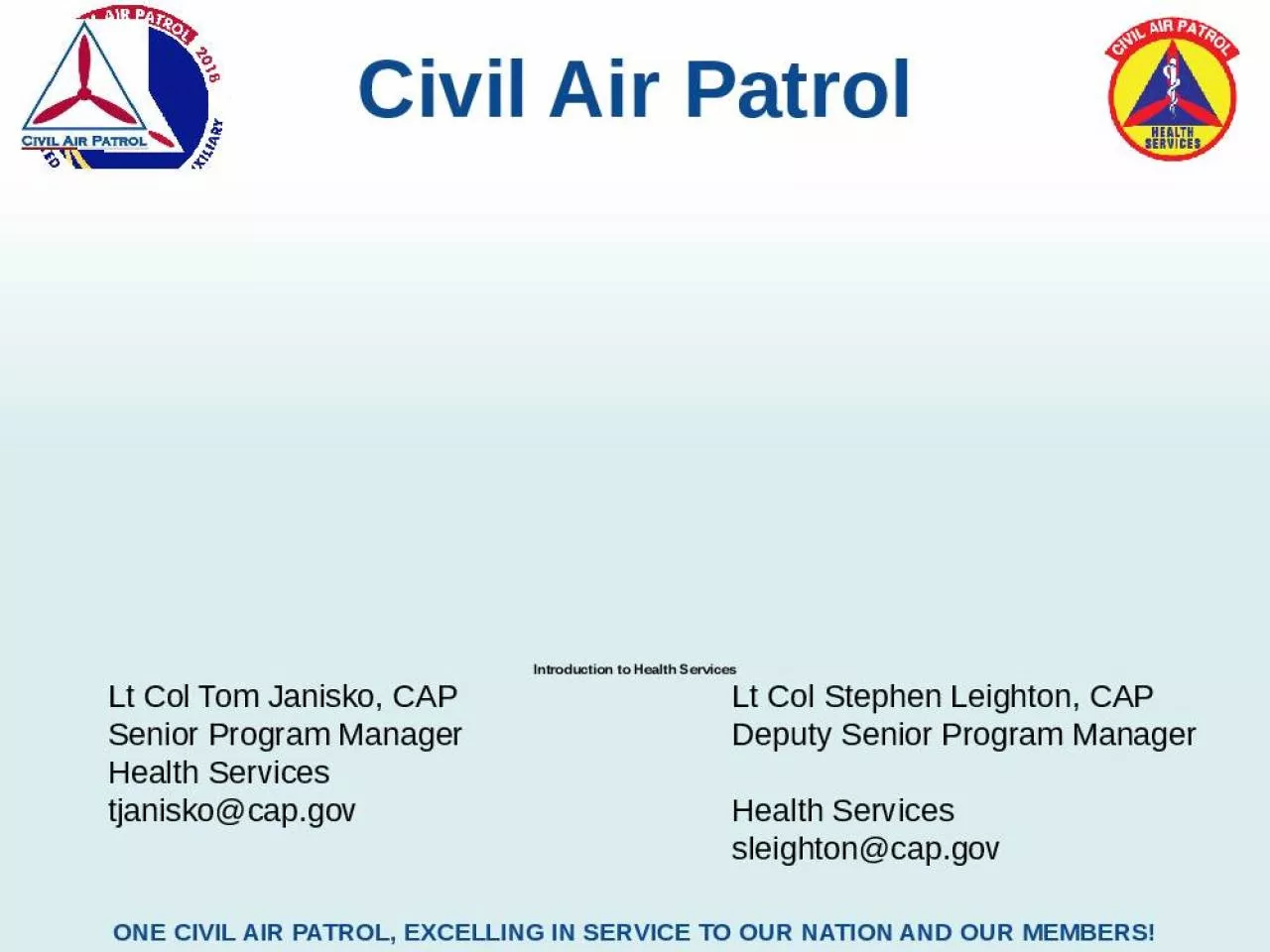 PPT-Introduction Health Civil Patrol Janisko Program Manager Health