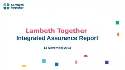 Lambeth Together Integrated Assurance Report November Contents