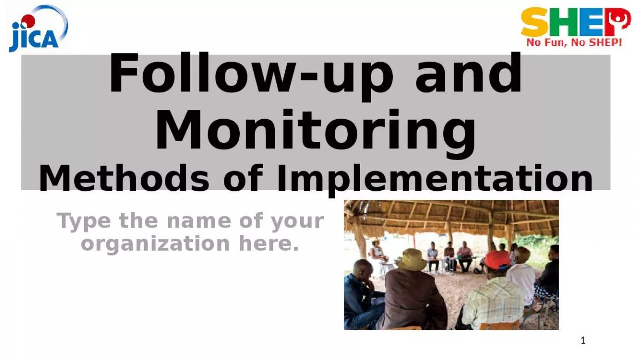 PPT-Followup Followup Monitoring Steps Share Workshop Farmers Baseline