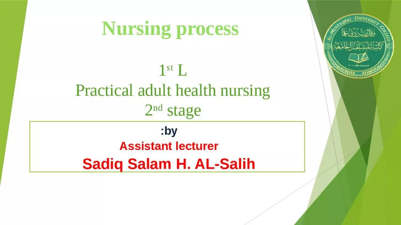 PPT-Nursing Sadiq Salam Nurses Association Steps