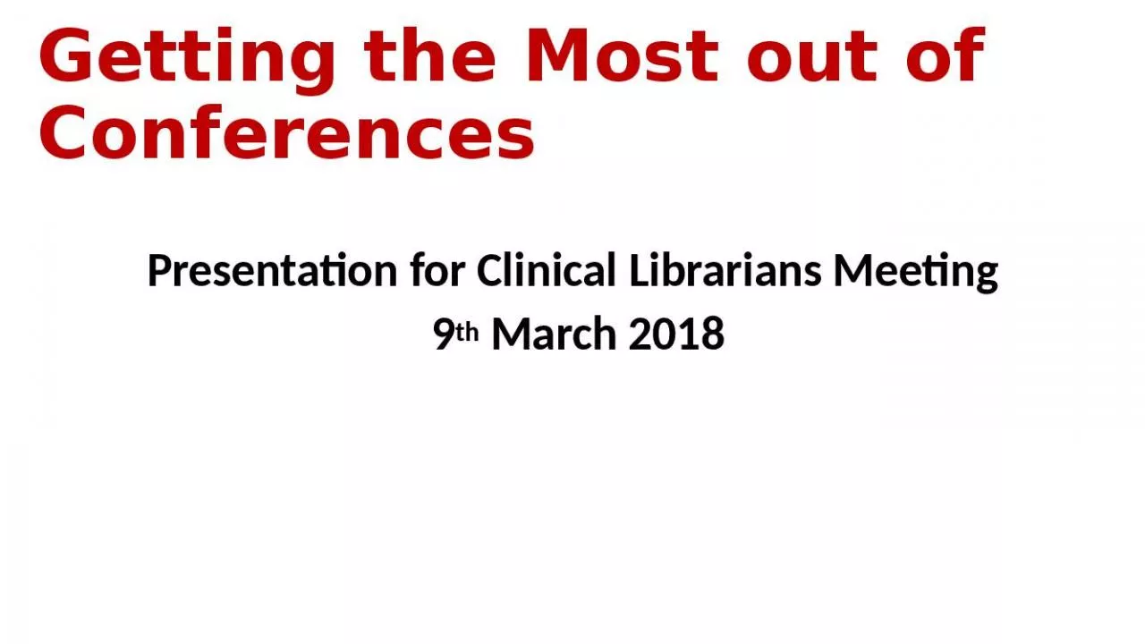 PPT-Getting Clinical Librarians Meeting March Applied Bursary Clinical