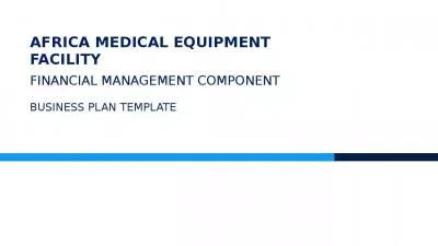 Africa Medical Equipment Management Componentbusiness Template Table