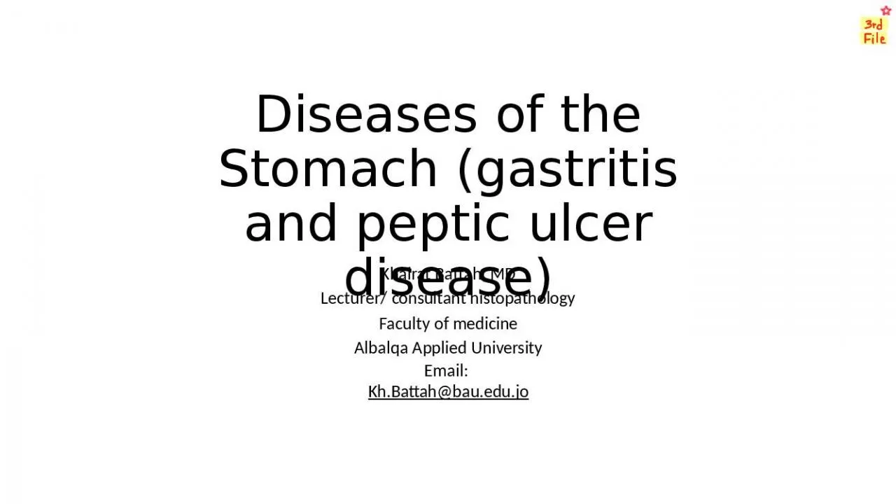 PPT-Diseases Stomach Battah Albalqa Applied Anatomic