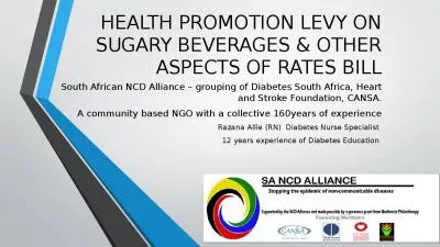 African Alliance Diabetes South Africa Heart Stroke Foundation Razana