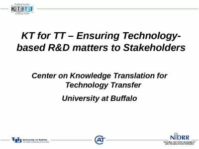 Ensuring Technologybased Knowledge Translation Technology Buffalo