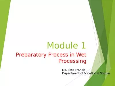 Module Preparatory Process Jissa Vocational Studies Processing