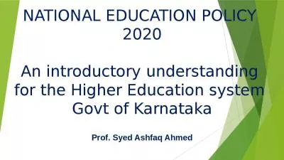 An Higher Education Govt Syed Ashfaq Ahmed The Inputs Draft National