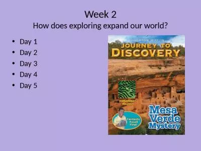 Week 2 How does exploring expand our world?