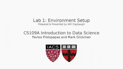 Lab 1: Environment Setup Prepared & Presented by Will Claybaugh