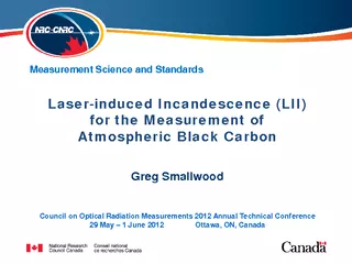 Laserinduced Incandescence (LII) for theMeasurement of Atmospheric Bla