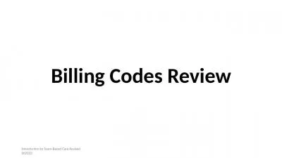 Billing Codes Review