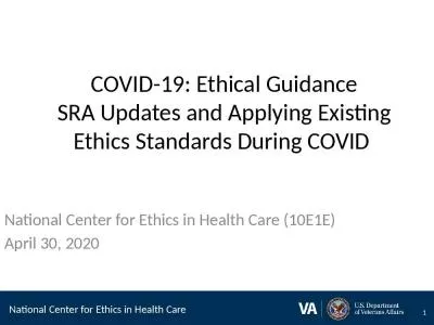 COVID-19: Ethical Guidance SRA Updates and Applying Existing Ethics Standards During COVID