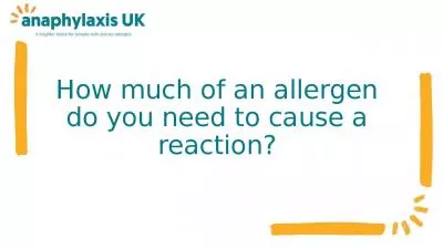 How much of an allergen do you need to cause a reaction?