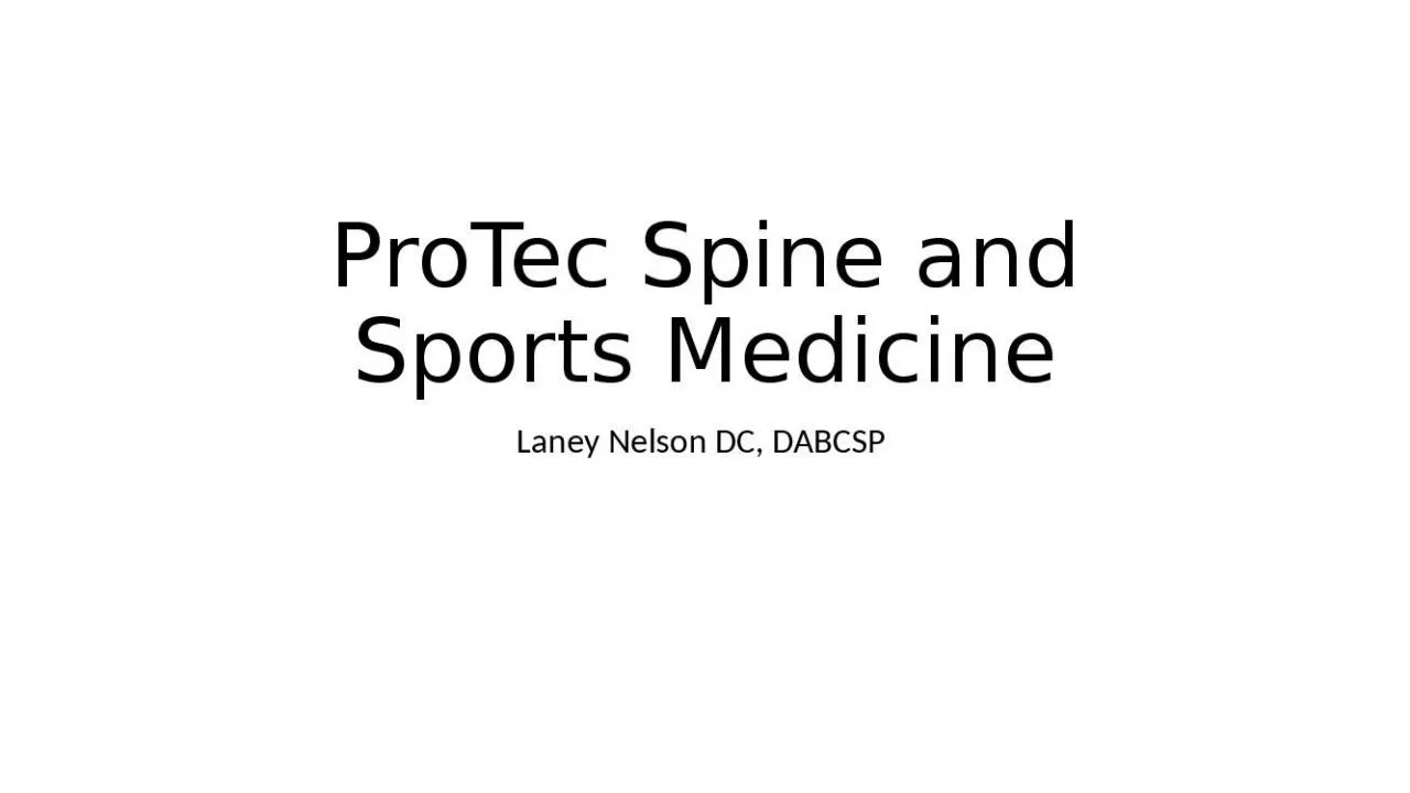 PPT-ProTec Spine and Sports Medicine