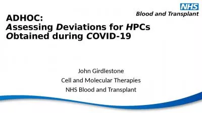 ADHOC:  Assessing Deviations for HPCs Obtained during COVID-19