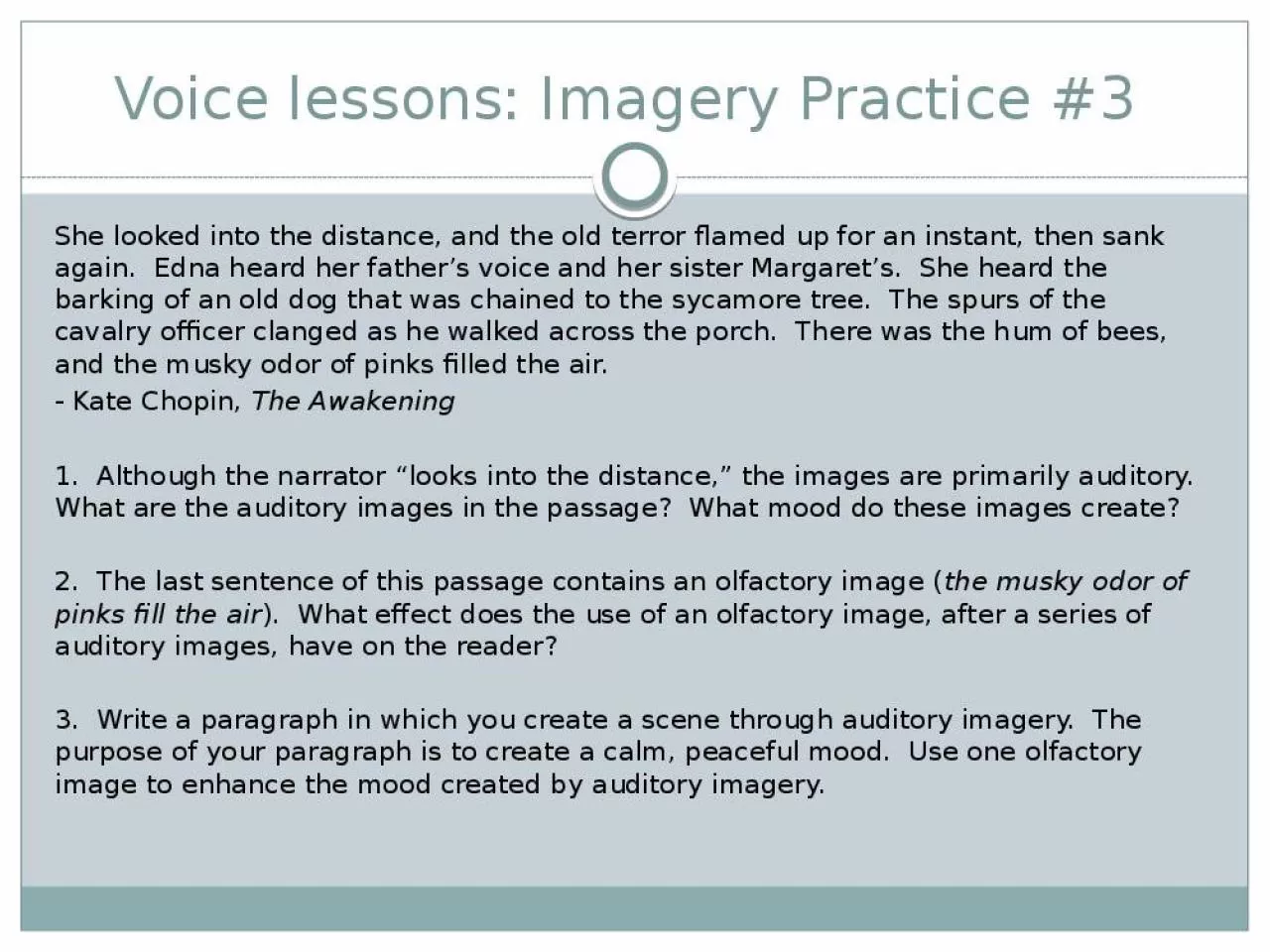 PPT-Voice lessons: Imagery Practice #3