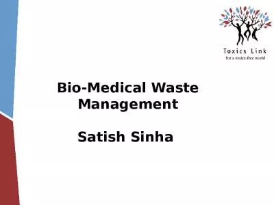 Bio-Medical Waste Management Satish Sinha