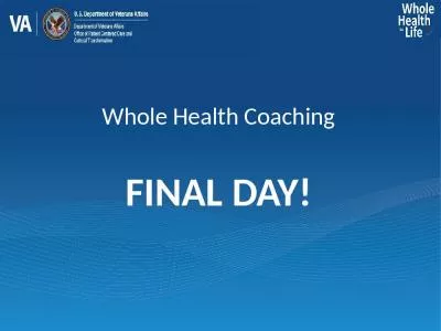 Whole Health Coaching