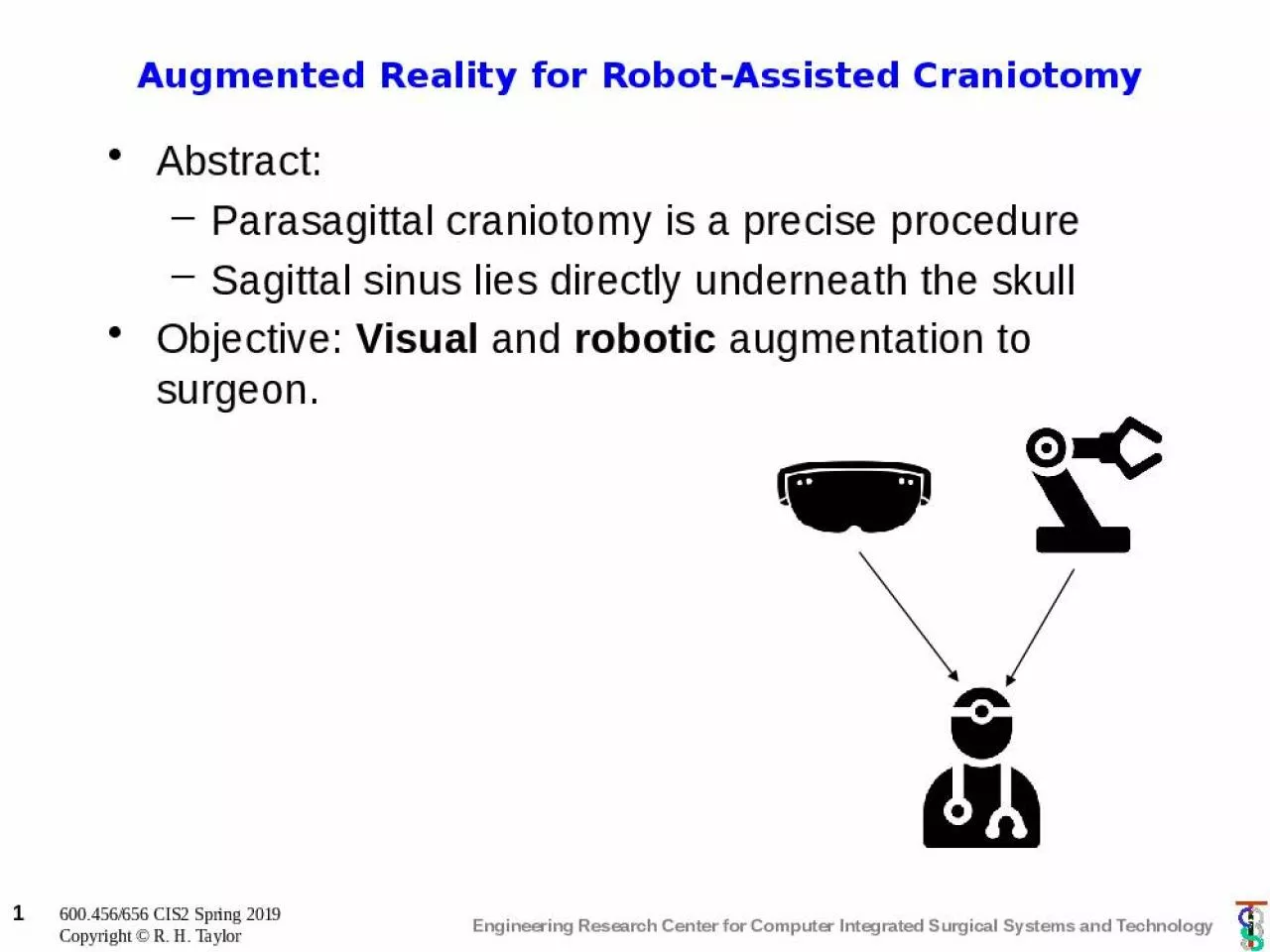 PPT-Augmented Reality for Robot-Assisted Craniotomy