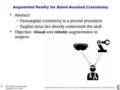 Augmented Reality for Robot-Assisted Craniotomy