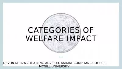 Categories of welfare impact