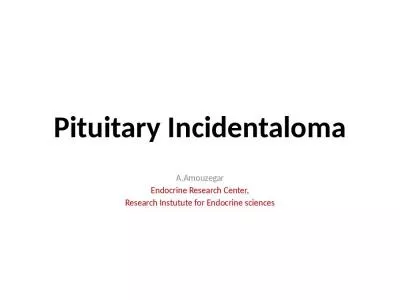 Pituitary Incidentaloma