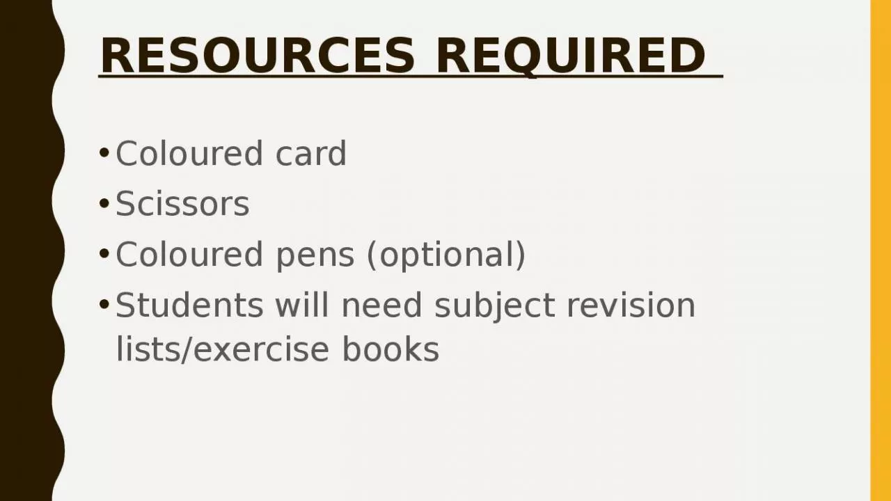 PPT-RESOURCES REQUIRED