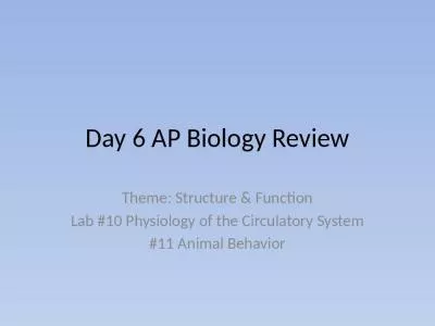 Day 6 AP Biology Review