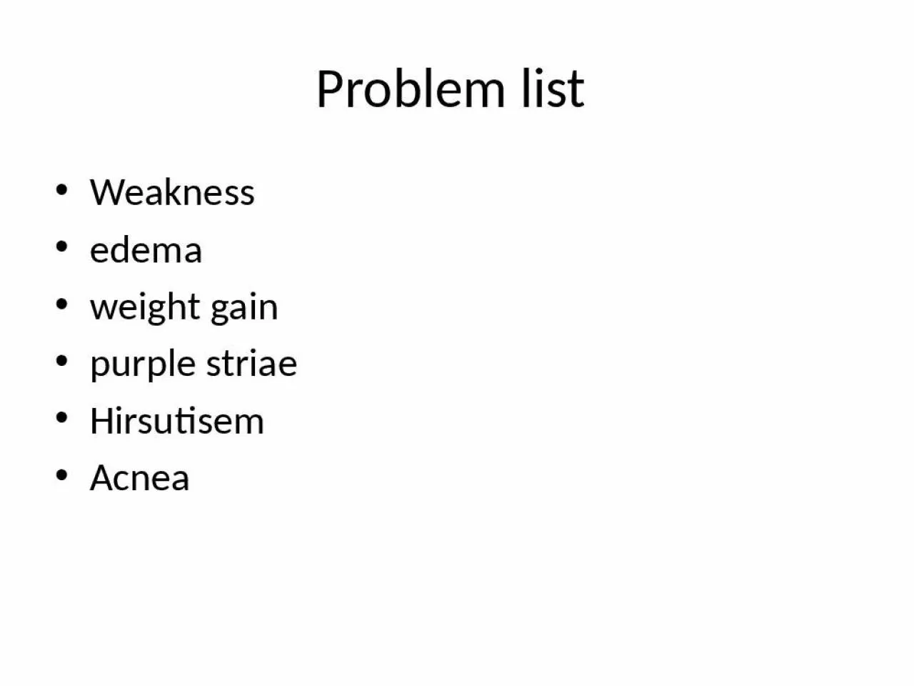 PPT-Problem list