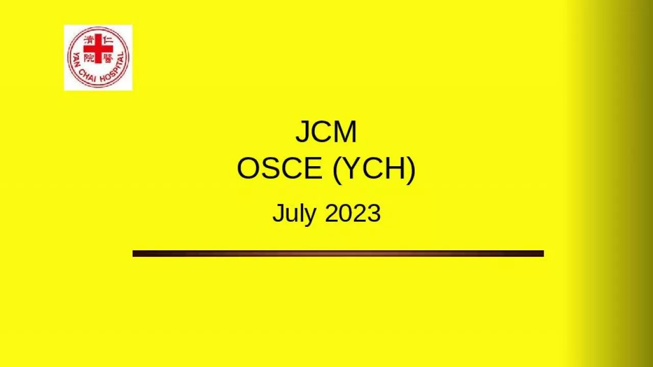 PPT-JCM OSCE (YCH)