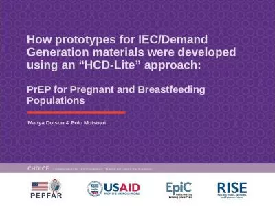 How prototypes for IEC/Demand Generation materials were developed using an  HCD-Lite 