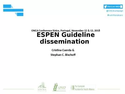 ESPEN Guideline dissemination