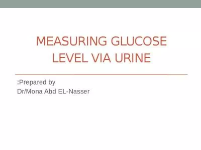 Measuring glucose level via urine