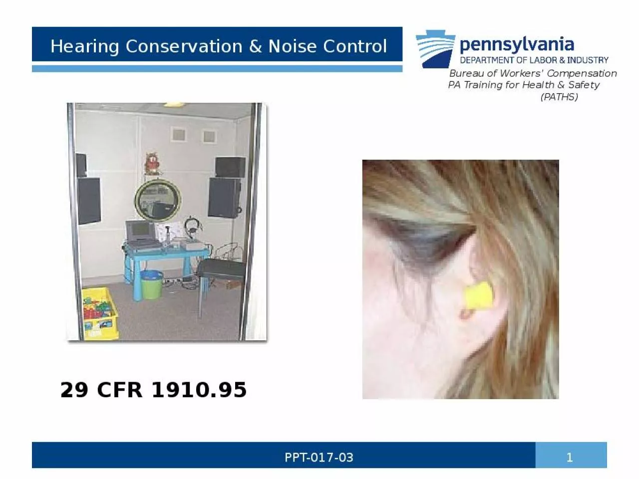 PPT-Hearing Conservation & Noise Control