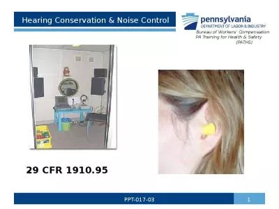 Hearing Conservation & Noise Control