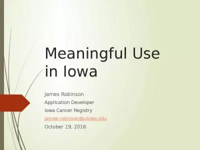 Meaningful Use in Iowa